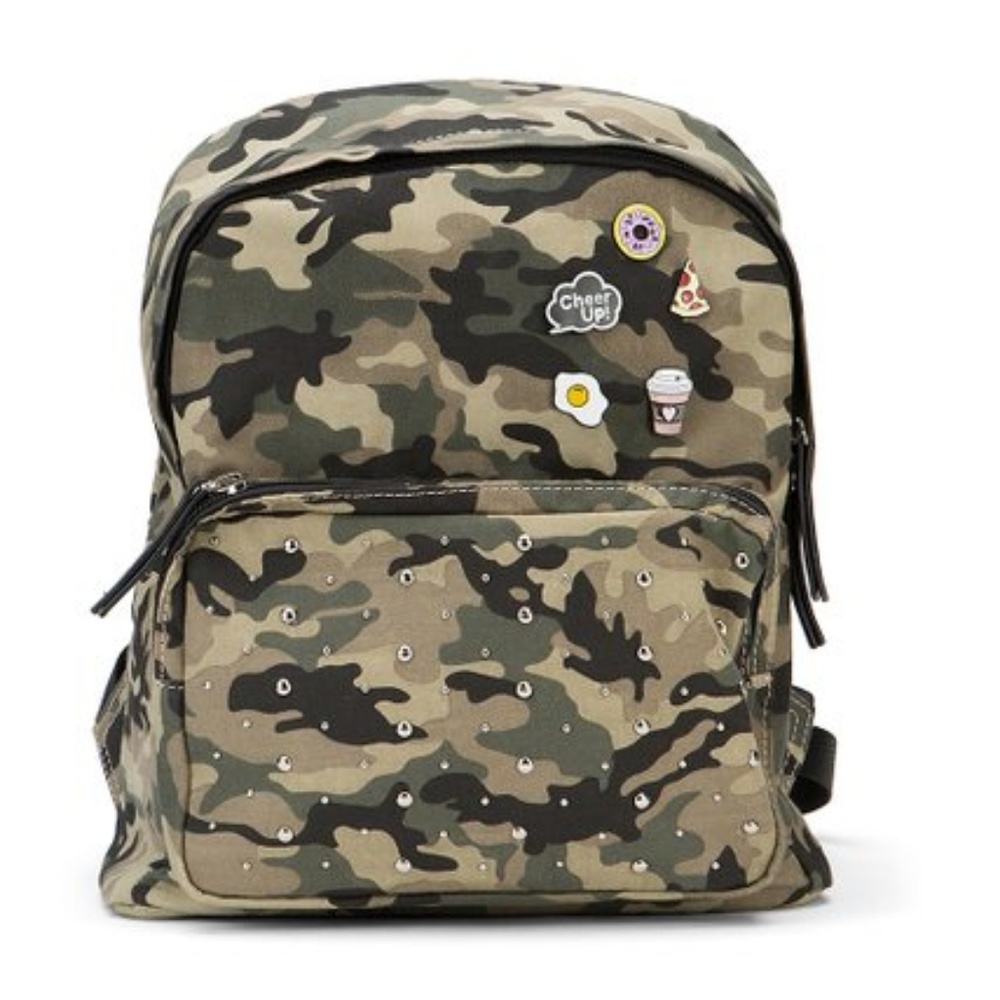 New Olivia Miller Camo Retro Pin Mini Backpack